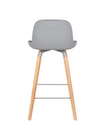 Taburete alto Albert Kuip, Asiento: polipropileno, Patas: madera de fresno, Gris claro, gris, ceniza, An 45 x Al 89 cm