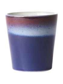 Set 6 tazze senza manico fatte a mano 70's, Gres, Multicolore, Ø 8 x Alt. 8 cm, 200 ml