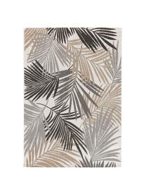 In- & outdoor vloerkleed Cleo met een elegant palmbladmotief, 90% polypropyleen, 10% polyester, Zwart, B 300 x L 400 cm (Maat XL)