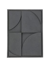 Decoración de pared Meldiva, Poliresina, Gris oscuro, An 30 x Al 40 cm