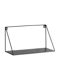 Półka ścienna z metalu Teg, Metal lakierowany, Czarny, S 40 x W 20 cm