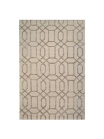 Ručne tuftovaný vlnený koberec s reliéfom Vegas, Béžová, krémová, Š 200 x D 300 cm (veľkosť L)