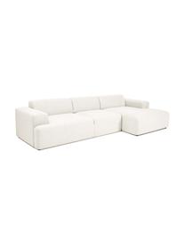 Ecksofa Melva (4-Sitzer) in Beige, Bezug: Polyester Der hochwertige, Gestell: Massives Kiefernholz, Spa, Webstoff Beige, B 319 x T 144 cm