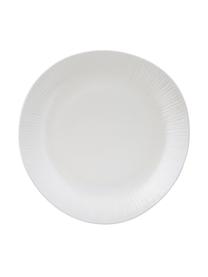 Plato llano artesanales Sandvig, 4 uds., Porcelana, coloreada, Blanco roto, Ø 27 cm