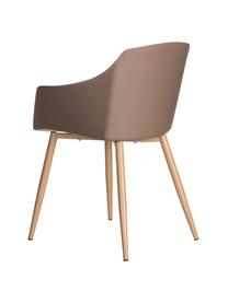 Krzesło z tworzywa sztucznego Jimena, Nogi: metal lakierowany, Brązowy, S 56 x G 55 cm