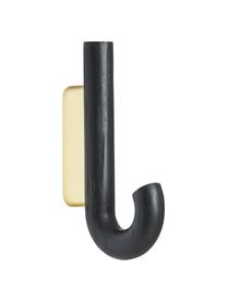 Nástěnný háček z dubového dřeva Umbrella, různé velikosti, Černá, zlatá, Š 13 cm, V 19 cm