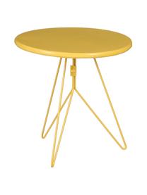 Table d'appoint ronde en métal Tula, Jaune