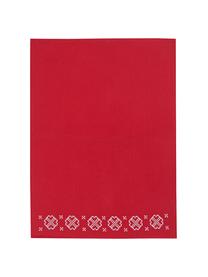 Canovaccio con motivo invernale Embroidery, Cotone, Rosso, bianco, Lung. 70 x Larg. 50 cm