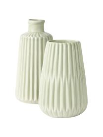 Vases vert sauge Esko, 2 élém., Porcelaine, Vert sauge, De différentes tailles