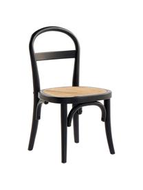 Houen kinderstoelen Rippats met Weens vlechtwerk, 2 stuks, Frame: berkenhout, Zitvlak: rotan, Zwart, beige, B 33 x D 35 cm