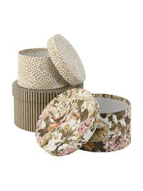 Boîtes de rangement Rose, 3 élém., Papier, Multicolore, Lot de différentes tailles