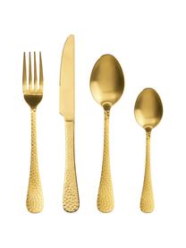 Goldfarbenes Besteck-Set Baronet mit gehämmerten Griffen, 1 Person (4-tlg.), Edelstahl, beschichtet

Das Besteck ist aus Edelstahl gefertigt. Somit ist es langlebig, rostet nicht und ist resistent gegen Bakterien., Messingfarben, matt, Set mit verschiedenen Grössen