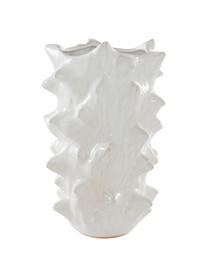 Vase design céramique Delia, Céramique, Blanc, larg. 24 x haut. 36 cm