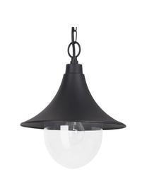 Lampada a sospensione da esterno Berna, Paralume: alluminio verniciato a po, Nero, trasparente, Ø 26 x Alt. 91 cm