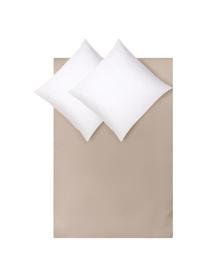 Baumwollsatin-Wendebettwäsche Julia, Webart: Satin Fadendichte 250 TC,, Beige, Cremeweiß, 240 x 220 cm + 2 Kissen 80 x 80 cm