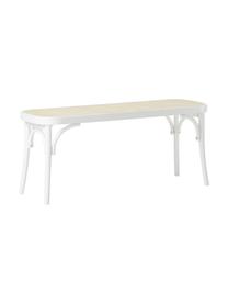 Banc en cannage Franz, Blanc, larg. 110 x haut. 47 cm