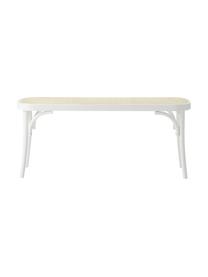 Banc en cannage Franz, Blanc, larg. 110 x haut. 47 cm