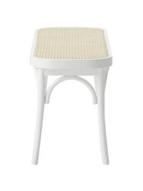 Banc en cannage Franz, Blanc, larg. 110 x haut. 47 cm