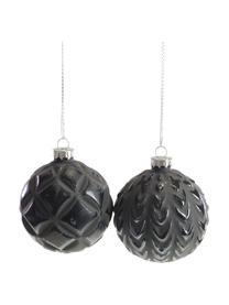 Kerstballen koelte Ø 8 cm, 2 stuks, Zwart, Ø 8 cm