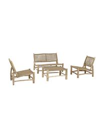 Teakholz-Couchtisch Lampok, Gestell: Teakholz, Beige, B 80 x H 40 cm