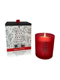 Vela perfumada Deck The Halls (abeto, cítricos, canela), Recipiente: vidrio, Blanco, Ø 8 x Al 10 cm