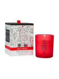 Vela perfumada Deck The Halls (abeto, cítricos, canela), Recipiente: vidrio, Blanco, Ø 8 x Al 10 cm