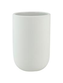 Keramik-Zahnputzbecher Lotus, Keramik, Weiß, Ø 7 x H 10 cm