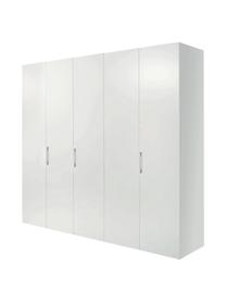 Drehtürenschrank Madison 5-türig, inkl. Montageservice, Korpus: Holzwerkstoffplatten, lac, Weiss, Ohne Spiegeltür, B 252 x H 230 cm