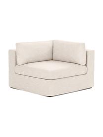 Módulo de esquina sofá Russell, desenfundable, Tapizado: 100% algodón Alta resiste, Tapizado: relleno de espuma, Estructura: madera contrachapada de p, Patas: plástico, Tejido beige claro, An 103 x F 103 cm