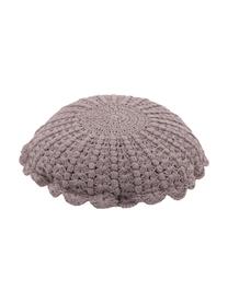 Coussin crocheté rond Brielle, Lilas, Ø 40 cm