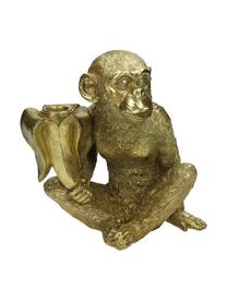 Candelabro Monkey, Poliresina, Dorado, An 19 x Al 20 cm