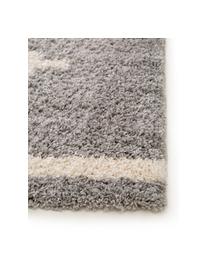 Hochflor-Teppich Selma mit grafischem Muster, 100% Polypropylen, Grau, Hellbeige, B 200 x L 290 cm (Größe L)
