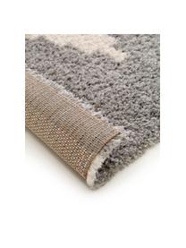 Tapis shaggy ethno Selma, Gris, beige clair