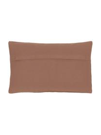 Housse de coussin brun Penny, 100 % coton, Brun, larg. 30 x long. 50 cm