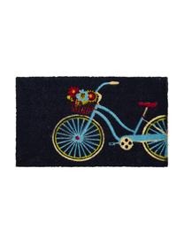 Fussmatte Bicycle, Oberseite: Kokosfaser, Unterseite: Kunststoff (PVC), Schwarz, Mehrfarbig, 45 x 75 cm