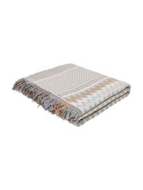 Bedsprei met patroon Oglio, 100% katoen, Beige, B 180 x L 260 cm (voor bedden tot 140 x 200)