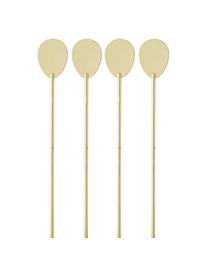 Cocktailsticks Curacao, 4 stuks, Gelakt edelstaal, Glanzend goudkleurig, L 25 cm