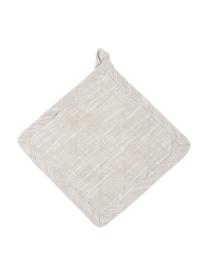 Manique coton beige Kari, 2 pièces, Coton, Blanc crème, larg. 18 x prof. 18 cm