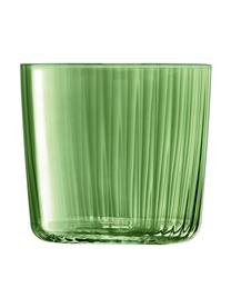 Set 4 bicchieri acqua in vetro soffiato Gemme, Vetro soffiato, Tonalità verde, Ø 8 x Alt. 7 cm