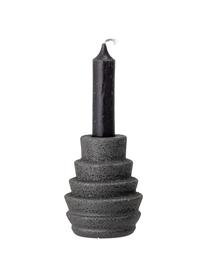 Ręcznie wykonany świecznik Emie, Kamionka, Czarny, Ø 7 x W 9 cm