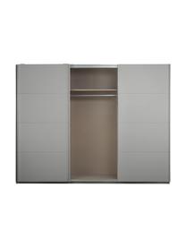Schwebetürenschrank Mia, 3-türig, Holzwerkstoff aus heimischen Hölzern aus nachhaltiger Forstwirtschaft, beschichtet, Grau, B 270 x H 210 cm