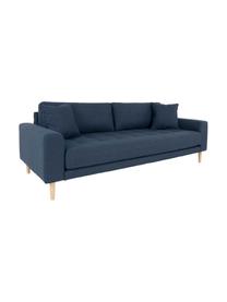 Sofa Andrew (3-osobowa), Tapicerka: poliester 30 000 cykli w , Nogi: drewno jodłowe, Ciemny niebieski, S 210 x G 93 cm