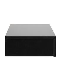 Ścienna szafka nocna Avignon, Płyta pilśniowa średniej gęstości (MDF) lakierowana, Czarny, S 37 x W 13 cm