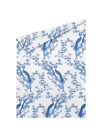 Housse de couette en percale Annabelle, Blanc, bleu, larg. 140 x long. 200 cm