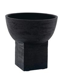 Cuenco decorativo artesanal de madera Smoke, Madera de mango recubierta, Negro, Ø 20 x Al 20 cm