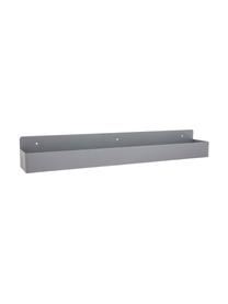 Estante de pared de metal Bordo, Metal pintado, Gris, An 70 x Al 10 cm