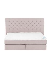 Premium Boxspringbett Pheobe, Matratze: 7-Zonen-Taschenfederkern , Altrosa, 160 x 200 cm