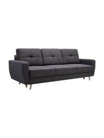 Sofa z funkcją spania i miejscem do przechowywania Bueno (3-osobowa), Tapicerka: 100% poliester, Antracytowy, S 231 x G 92 cm