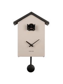 Nástěnné hodiny Cuckoo New Traditional, Umělá hmota, Greige, černá, Š 20 cm, V 25 cm