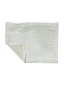 Placemats Simone, 2 stuks, 100% polyester fluweel, Saliegroen, 35 x 45 cm